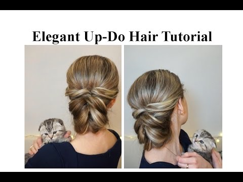 Повседневная прическа с резинками ♥ Деловая прическа ♥ Elegant Up-Do Hair Tutorial Повседневная прическа с резинками ♥ Деловая прическа ♥ Elegant Up-Do Hair Tutorial
