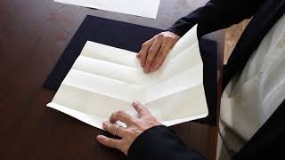 半紙 折り方 山口芳水 書道 通信講座  実用書道