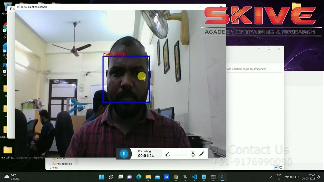 FACIAL EXPRESSION BASED MUSIC RECOMMENDATION SYSTEM | PYTHON | COMPUTER ...