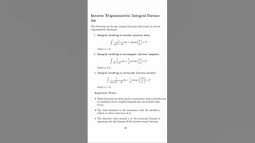 Inverse Trig Integrals #calculus #inversetrigonometryfunction #integrationtechniques #integration