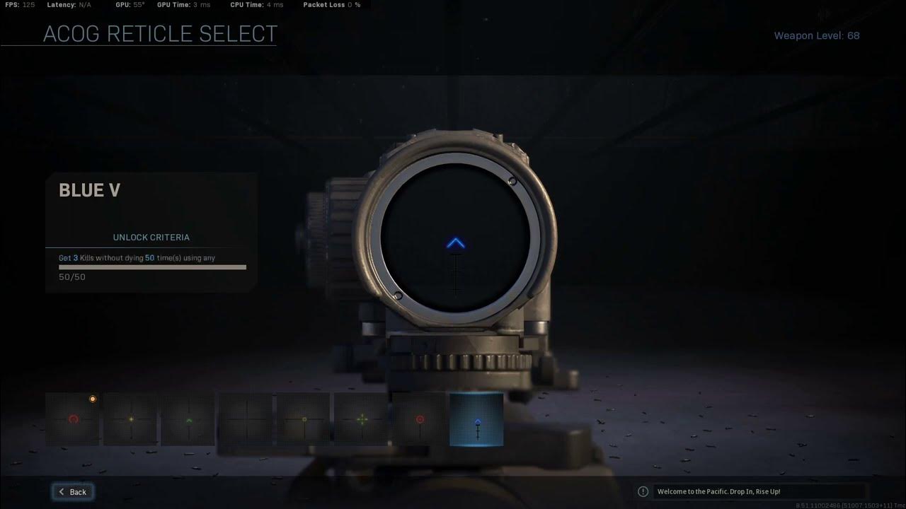 Call of Duty Warzone All ACOG Sight Reticles Unlocked YouTube