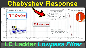 LC Ladder Lowpass Filter Design 🌟 Chebyshev Response - 3rd Order 💡 Example 1