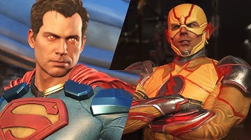Injustice 2 - Superman vs Reverse Flash | All Intro/Interaction Dialogues 