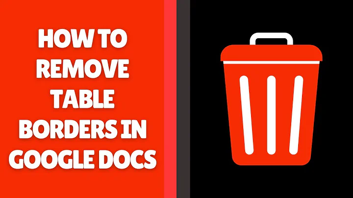 How to Remove Table Borders in Google Docs