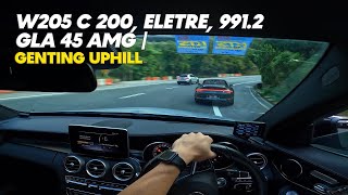 W205 C 200, Eletre, 991.2 Cabriolet, GLA 45 AMG | 云顶 Genting Uphill | May. 5, 2024 (POV)