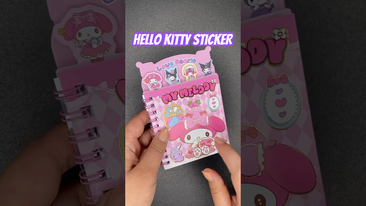 ASMR Hello Kitty sticker time 🎀 Soft sounds & cute vibes only 💗 