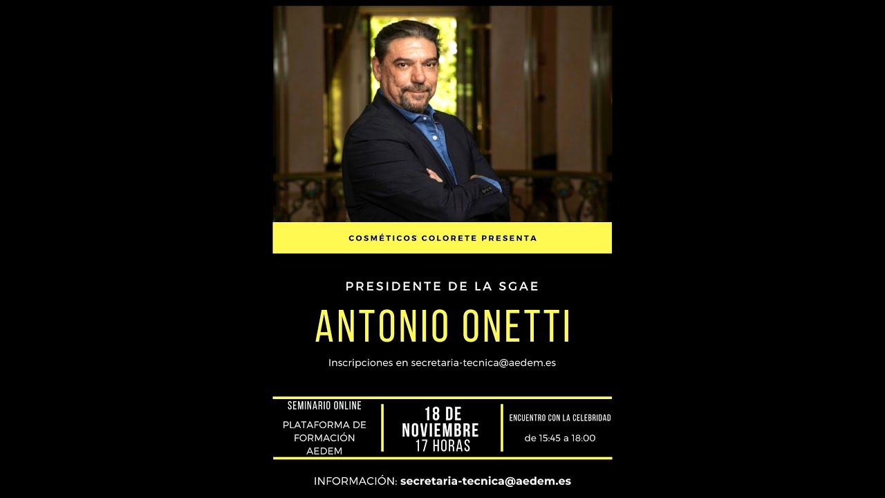 6. Antonio Onetti, Presidente de la SGAE