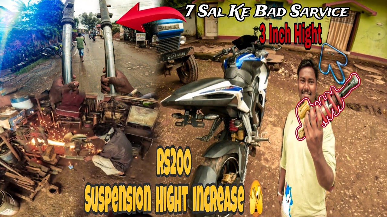 Bjaja Pulsar Rs200 || Socup 3 Inch Hight🫡 Increase || Only 500 Rupees 💸|| Biker Pramod
