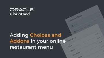 Adding Choices & Addons in your online restaurant menu  – GloriaFood Tutorial