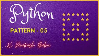 PYTHON PATTERN PROGRAM 05