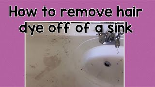 I had a client who would dye her hair over bathroom sink and the stain
counters with brown, blue & purple dyes. used bkf it came righ...