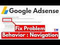 Fix Problem Behavior Navigation