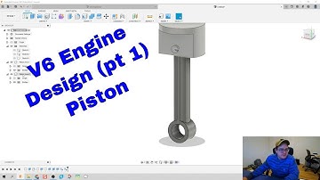 V6 Model Engine - Piston (pt 1) - Day 96 of 100 Autodesk Fusion 360 Journey