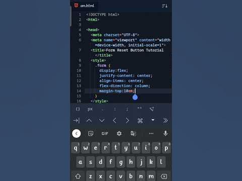 Html Reset Button Tutorial | Web Design Walah - #shorts #html #css ...