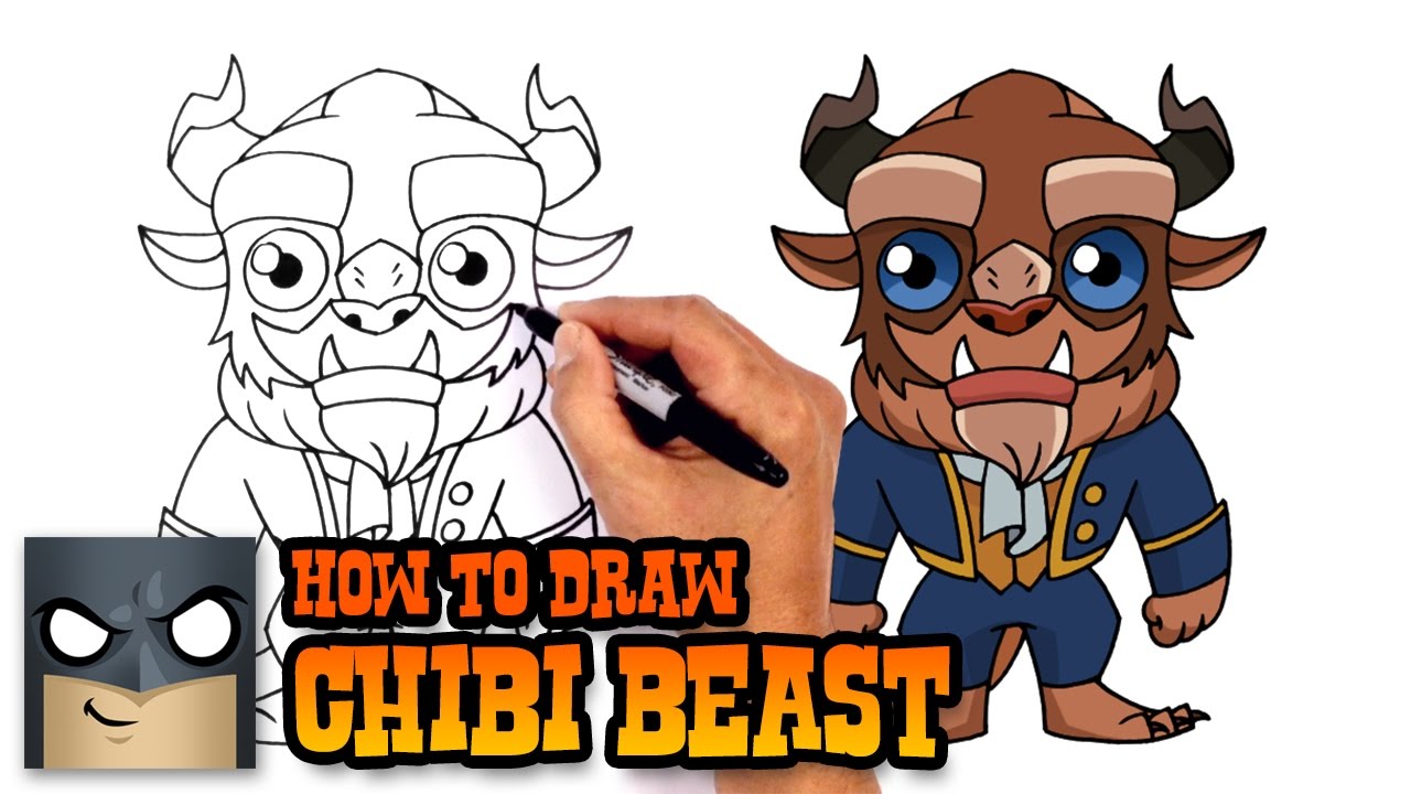 How To Draw Beast Beauty And The Beast Youtube