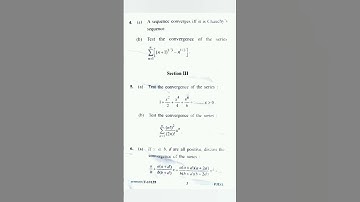 Sequence and Series Question Paper -2025, Integrated B.Sc.B.Ed. - 4th sem, Gurugram University