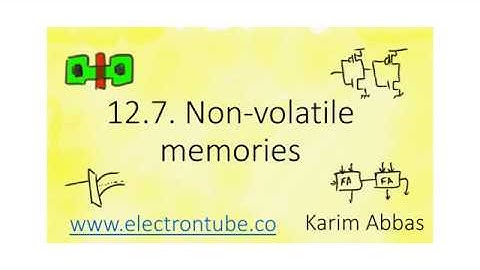 12.7. Non volatile memories