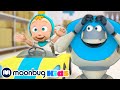 Baby Racer! | ARPO The Robot | Playground for Children | Baby Cartoons | Moonbug Kids