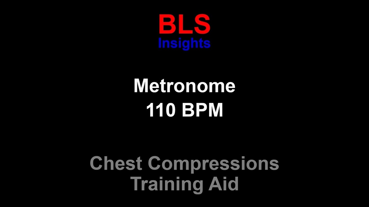 Metronome 110 BPM - For CPR Training - Chest Compression Rate - 1 Hour 