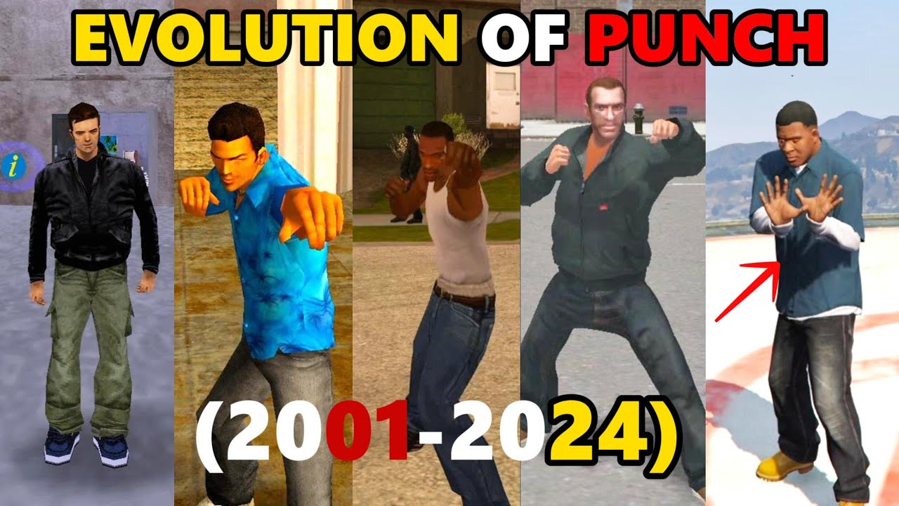 Evolution of PUNCH LOGIC in GTA Games Evolution Of Gta Games Gta Games Evolution (20012024