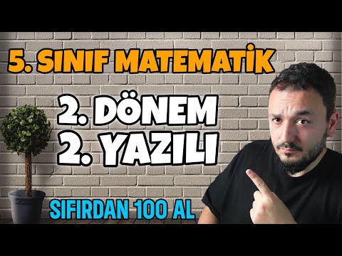 5.Sınıf Matematik 2.Dönem 2.Yazılı❗️Sıfırdan 100 AL | 2024