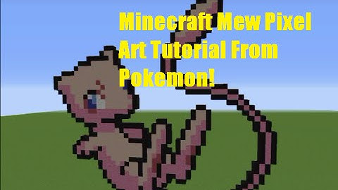 Minecraft Mew Pixel Art Tutorial From Pokemon!
