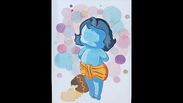 Krishna cute painting, Isha Music, Water color Painting.