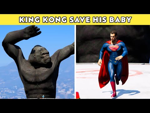 GTA V : IRON MAN SAVING KING KONG 😱| #shorts