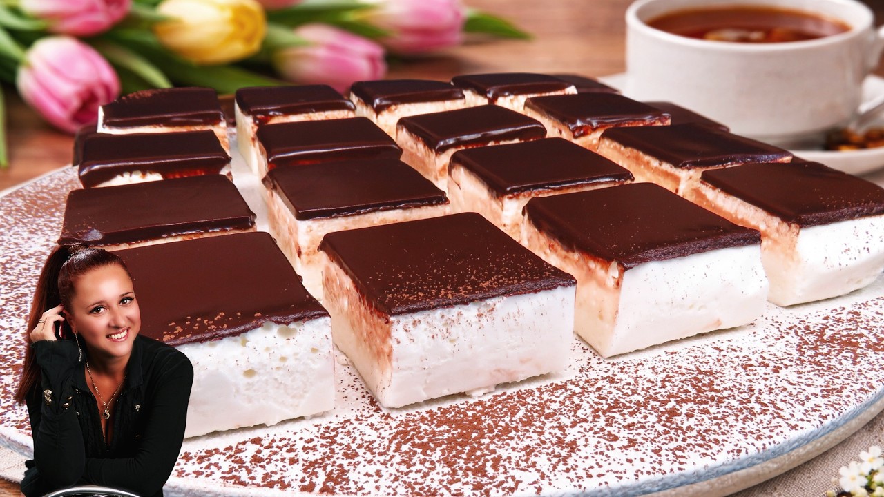 🍰 Птичье молоко Вкус детства Нежнейшее суфле с шоколадной глазурью Люда Изи Кук десерт без выпечки