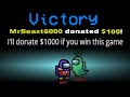 "I'll donate $1000 if you win this game" - MrBeast6000