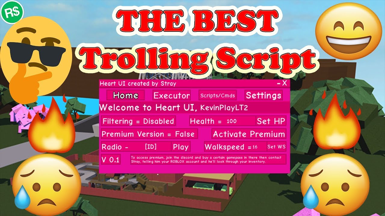 Roblox Ultimate Trolling Gui Made By Pristh And Azurez