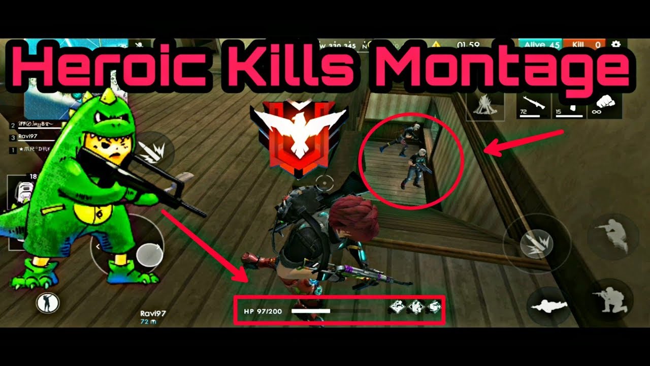 Free Fire Ranked Heroic Kills Montage Squad || Gamers Killer||