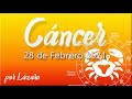 CÁNCER Horóscopo de hoy 28 de febrero 2021