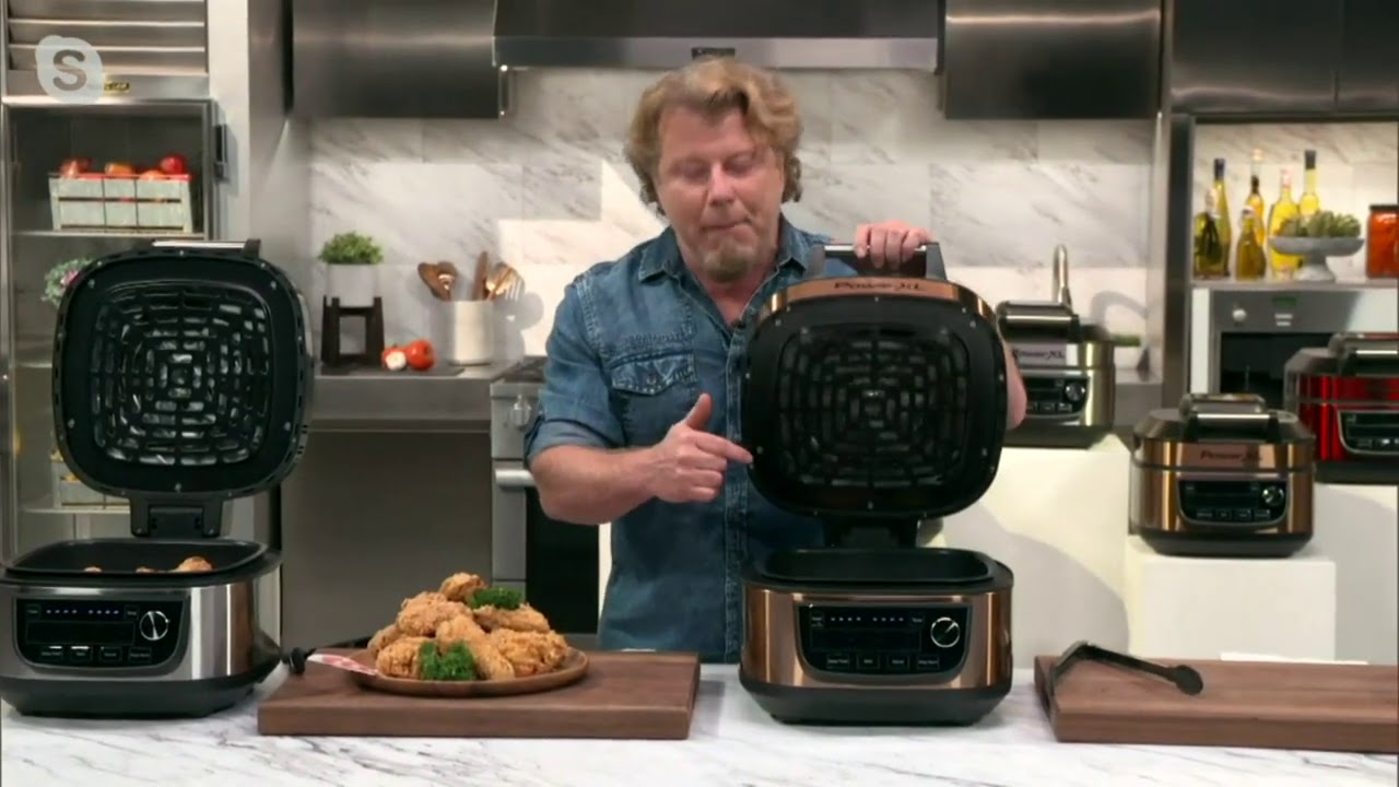 PowerXL 1500W 6qt 12in1 Grill Air Fryer Combo with Glass Lid on QVC