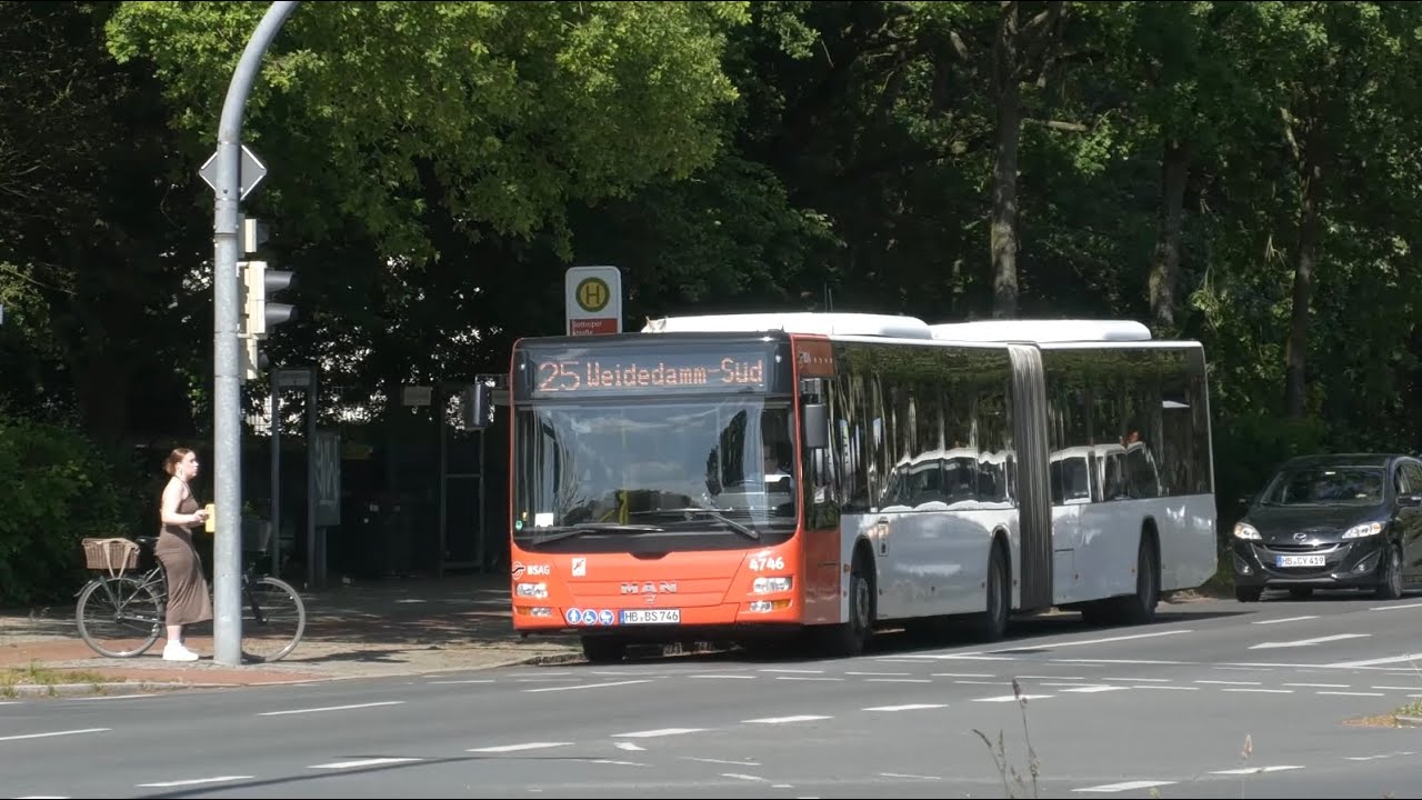 BSAG Bremen: heulende Mitfahrt im MAN Lion´s City GL A23 (Blockdiek - Sebaldsbrück)