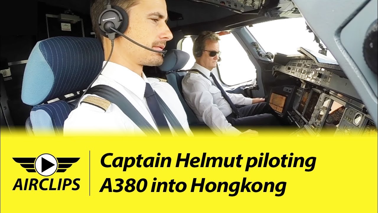 FULL FOCUS: Heavy Lufthansa A380 Cockpit Landing in Hongkong! [AirClips ...