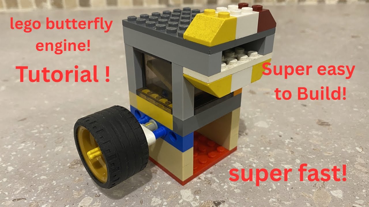 How to build an easy Lego butterfly engine! 