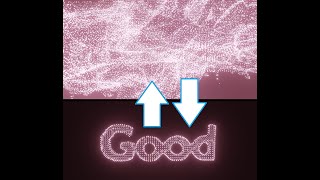 Dissolve/formation animation for objects or text using Geometry nodes and shape keys.