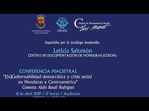 (In)Gobernabilidad democratica y crisis social en Honduras y Centroamerica