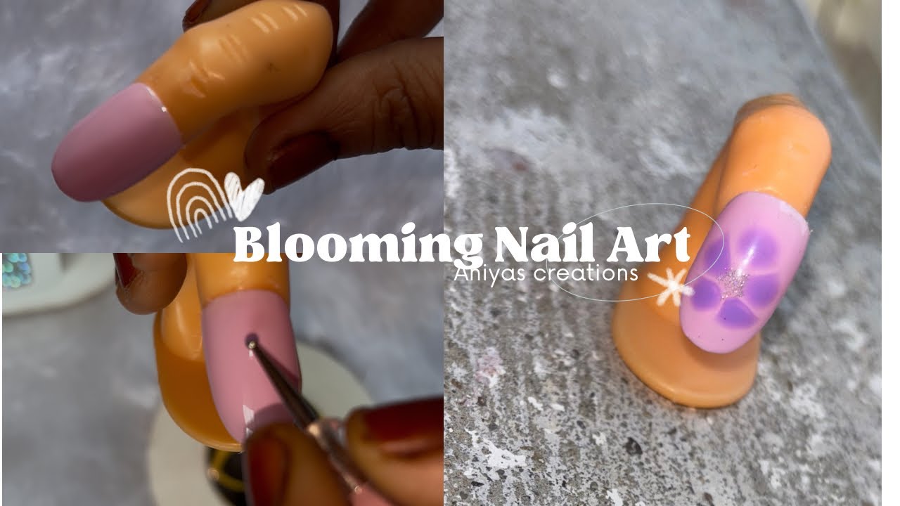 Blooming Nail Art  | Nail art tutorial for beginners in tamil | Aniyas Creations
