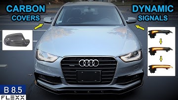 Sequential CARBON SIDE MIRRORS | How to install dynamic signal mirrors on 2013+ Audi A4 B8.5