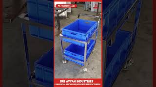 SS Waste Collection Trolley | Kitchen Equipments | Sre Ayyan trolley kitchenequipment