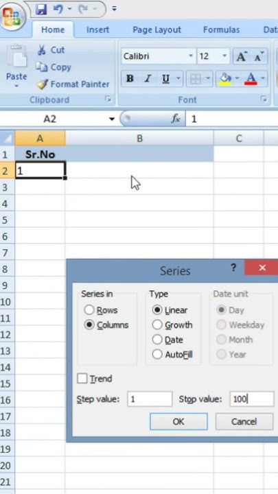 How to write serial numbers in excel #excel #exceltips #exceltutorial # ...
