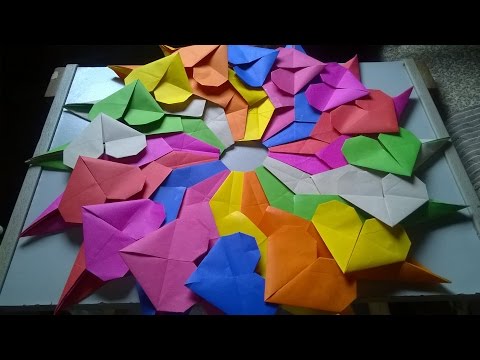 Estrella de corazones -origami