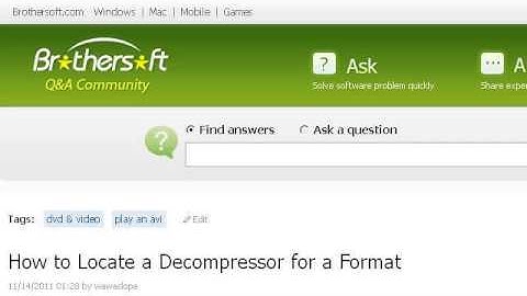 How-To Locate A Decompressor For A Format