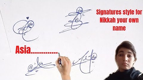 Asia name signature#nikkah  signatures style#name signature with arooj