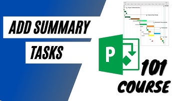 MS Project - How to Add a Summary Task