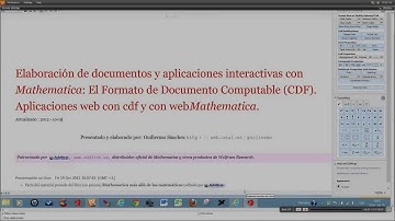 Elaboración de documentos y aplicaciones interactivas con Mathematica: Formato CDF