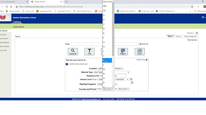 Jarman Elementary Library Search