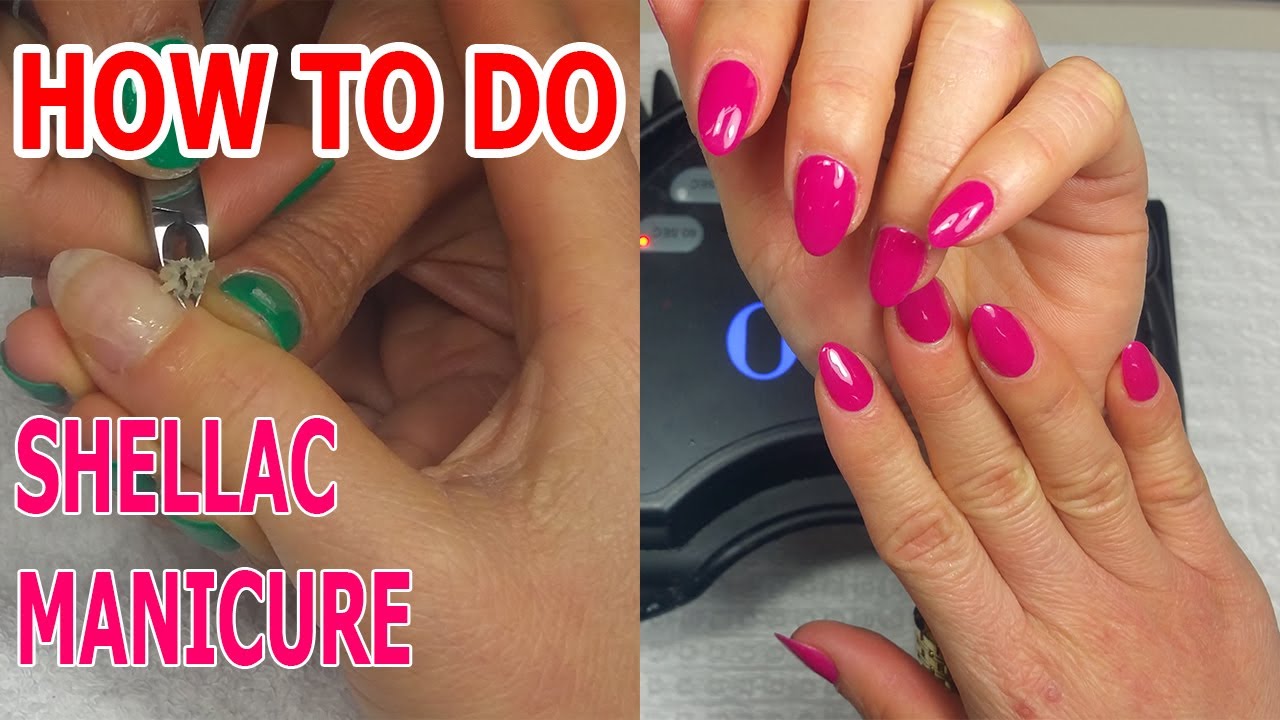 How To Do Shellac Manicure ♥ Manicure ♥ Regal Nails Salon - YouTube